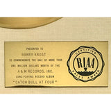 Cat Stevens Catch Bull At Four RIAA Gold LP Award - RARE - Record Award