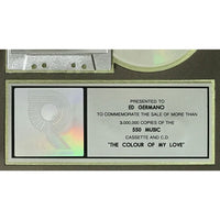 Celine Dion The Colour Of My Love RIAA 3x Multi-Platinum Album Award - Record Award