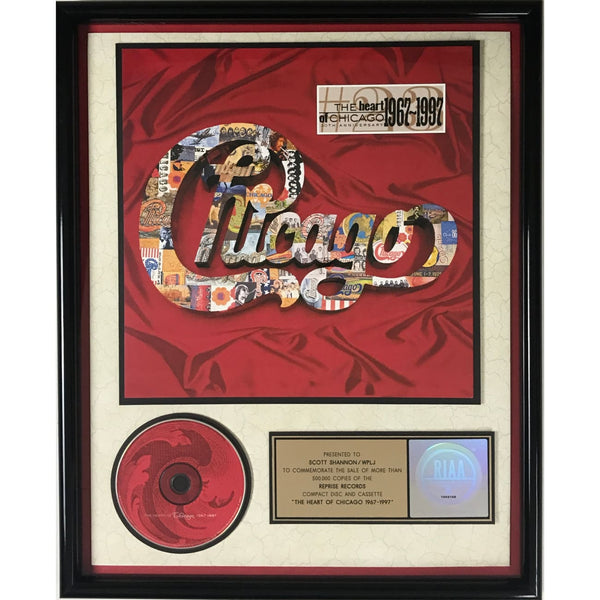 Chicago The Heart of Chicago 1967-1997 RIAA Gold Album Award - Record Award