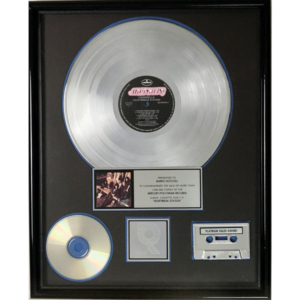 Cinderella Heartbreak Station RIAA Platinum Album Award - Record Award