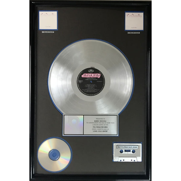 Cinderella Long Cold Winter RIAA 2x Multi-Platinum Album Award - Record Award