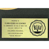 Dave Mason self-titled (1974) RIAA Gold Album Award - Record Award