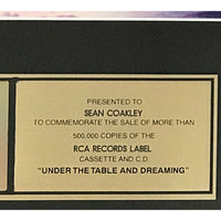 Dave Matthews Band Under The Table And Dreaming RIAA Gold Album Award - Record Award