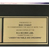 Dave Matthews Band Under The Table And Dreaming RIAA Gold Album Award - Record Award