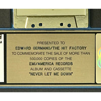 David Bowie Never Let Me Down RIAA Gold Album Award - Record Award