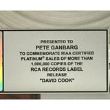 David Cook debut RIAA Platinum Album Award - Record Award