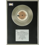 David Soul ’Don’t Give Up On Us’ BPI 1977 Platinum Single Award - Record Award