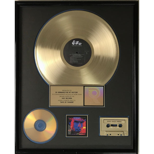 Days Of Thunder Soundtrack RIAA Gold Album Award - Record Award