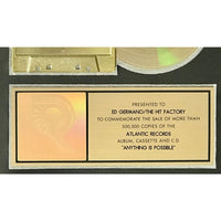 Debbie Gibson Anything Is Possible RIAA Gold Album Award - Record Award