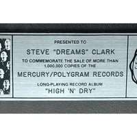 Def Leppard High ’n’ Dry RIAA Platinum Album Award presented to guitarist Steve Clark - RARE - Record Award