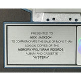 Def Leppard Hysteria RIAA 3x Multi-Platinum Album Award - Record Award