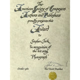 Def Leppard ’Photograph’ 1984 ASCAP Songwriter Award presented to Steve Clark - RARE - Record Award