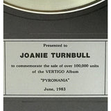 Def Leppard Pyromania CRIA Platinum Album Award - Record Award
