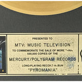 Def Leppard Pyromania RIAA Gold Album Award - Record Award