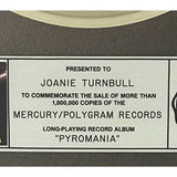 Def Leppard Pyromania RIAA Platinum Album Award - Record Award