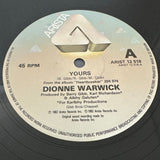 Dionne Warwick ’Yours/Take The Short Way Home’ 1983 UK Import 12’’ Record 45rpm ARIST12518 - Media