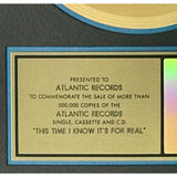 Donna Summer ’This Time I Know It’s For Real’ RIAA Gold Single Award - Record Award