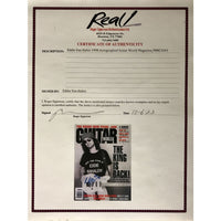 Eddie Van Halen Signed Guitar World Magazine w/Epperson LOA - Music Memorabilia
