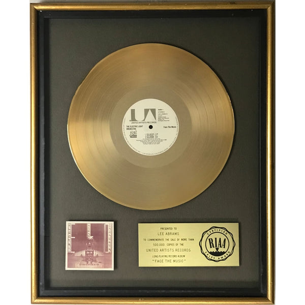 ELO Face The Music RIAA Gold Album Award - Record Award