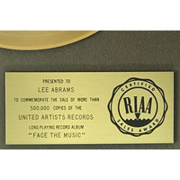 ELO Face The Music RIAA Gold Album Award - Record Award