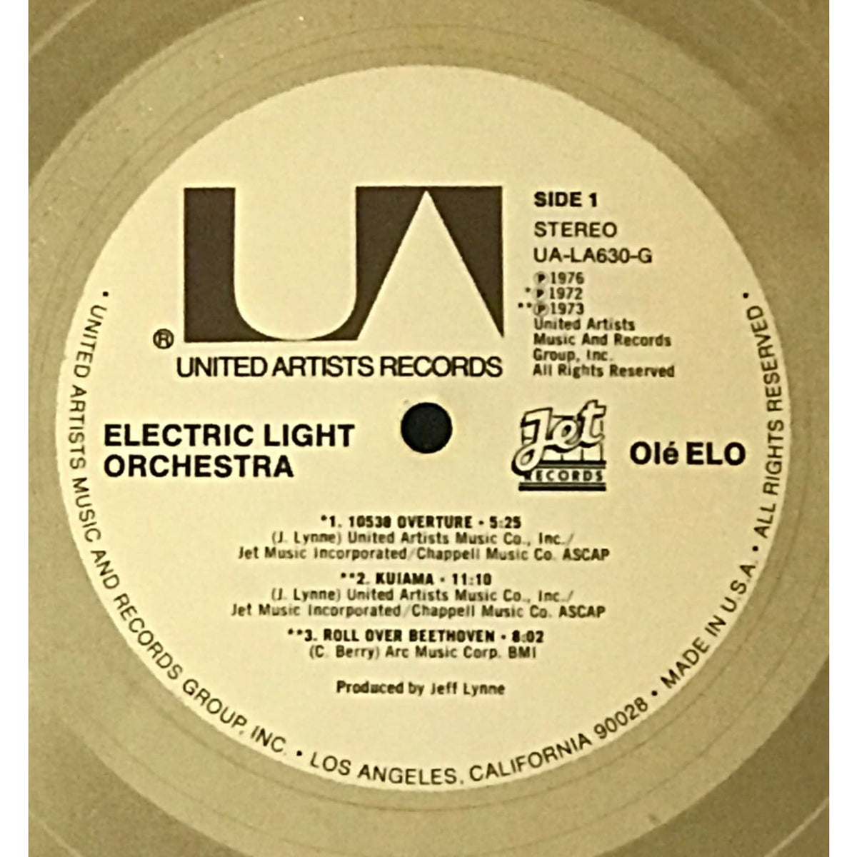 musicgoldmine.com - ELO Ole ELO RIAA Gold Album Award – MusicGoldmine.com