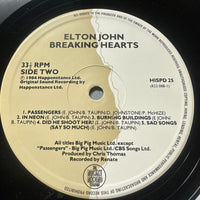 Elton John Breaking Hearts Vinyl UK 1984 Promo - Media