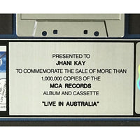 Elton John Live In Australia RIAA Platinum Album Award - Record Award