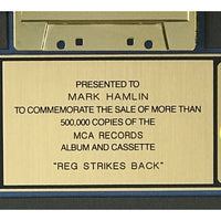 Elton John Reg Strikes Back RIAA Gold LP Award - Record Award