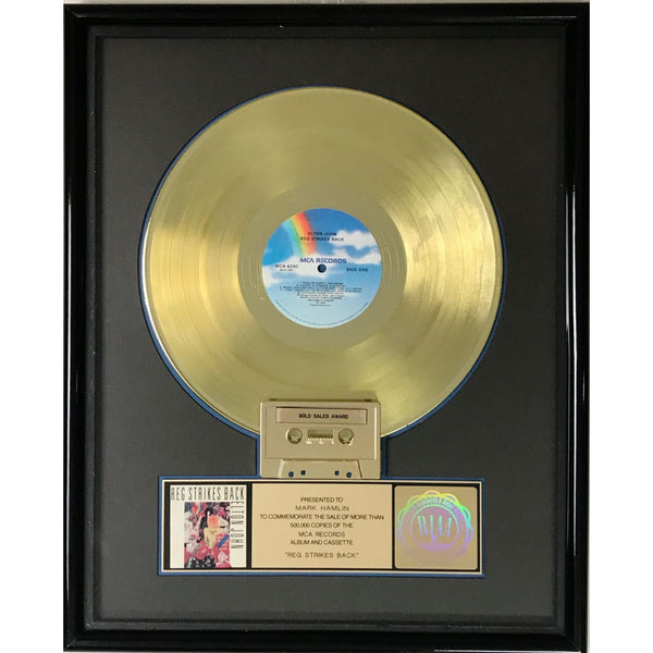 Elton John Reg Strikes Back RIAA Gold LP Award - Record Award