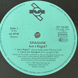 Erasure ’Am I Right?’ EP 12’’ Record 45rmp Germany (1991) INT 126.989 - Media