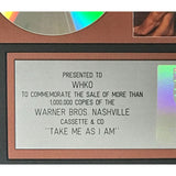Faith Hill Take Me As I Am RIAA Platinum Album Award - Record Award