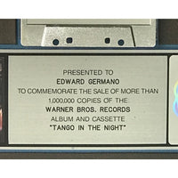 Fleetwood Mac Tango In The Night RIAA Platinum Album Award - Record Award