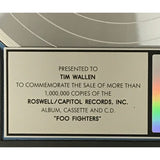 Foo Fighters debut RIAA Platinum Album Award - Record Award