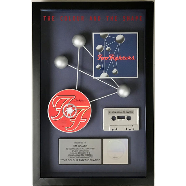 Foo Fighters The Colour And The Shape RIAA Platinum Album Award - Record Award