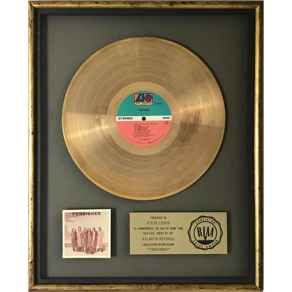 Foreigner debut RIAA Gold Album Award - Record Award