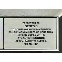 Genesis self-titled RIAA 4x Multi-Platinum Album Award presented to/signed by Genesis #59/75 - Record Award
