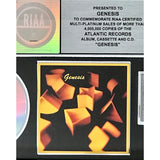Genesis self-titled RIAA 4x Multi-Platinum Album Award presented to/signed by Genesis - Record Award