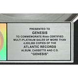 Genesis self-titled RIAA 4x Multi-Platinum Album Award presented to/signed by Genesis - Record Award