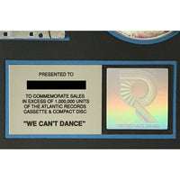 Genesis We Can’t Dance RIAA Platinum Album Award - Record