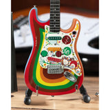 George Harrison Miniature Fender™ Strat™ Rocky Design Mini Guitar Replica - Fab Four - Miniatures