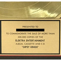 Gipsy Kings self-titled RIAA Gold Album Award - Record Award