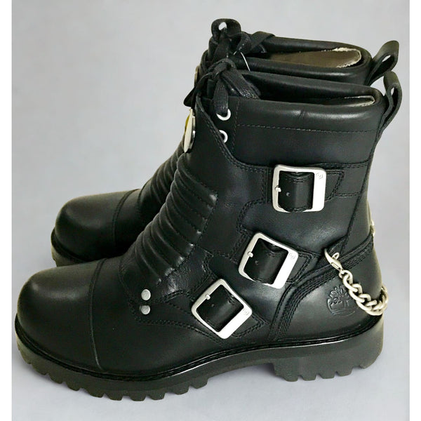 GNR Slash Timberland Custom Black Boots - NEW - Music Memorabilia