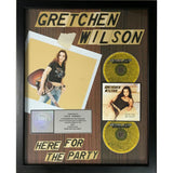 Gretchen Wilson Here For The Party RIAA 2x Multi-Platinum Album Award - Record Award