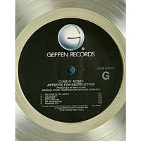 Guns N’ Roses Appetite For Destruction RIAA 8x Multi-Platinum Award - Record Award