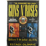 Guns N’ Roses Original 1993 Barcelona Spain Concert Poster - Music Memorabilia