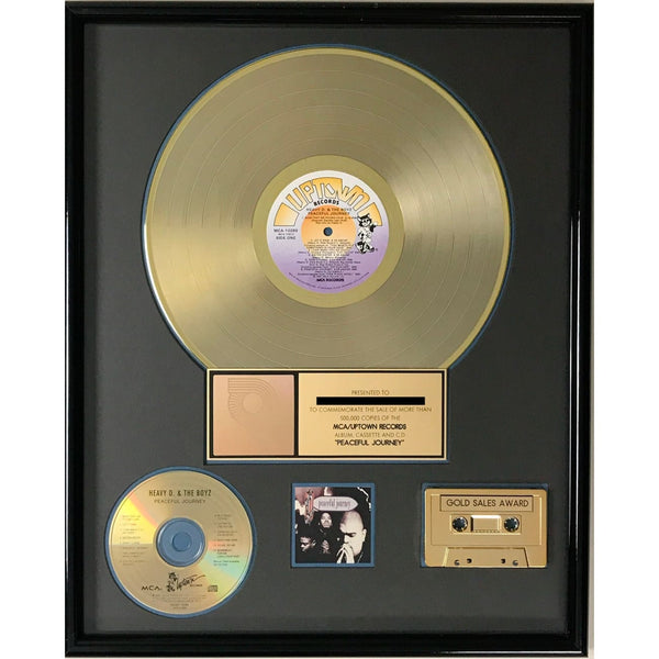 Heavy D & the Boyz Peaceful Journey RIAA Gold Album Award - Record