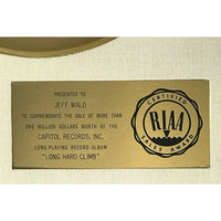 Helen Reddy Long Hard Climb RIAA Gold LP Award - RARE - Record Award