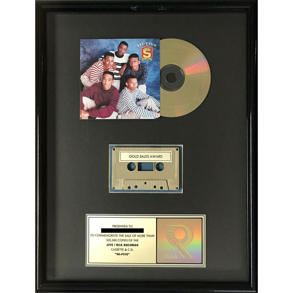 musicgoldmine.com - Hi - Five debut RIAA Gold Album Award