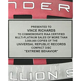Hinder Extreme Behavior RIAA 3x Multi-Platinum Award - Record Award