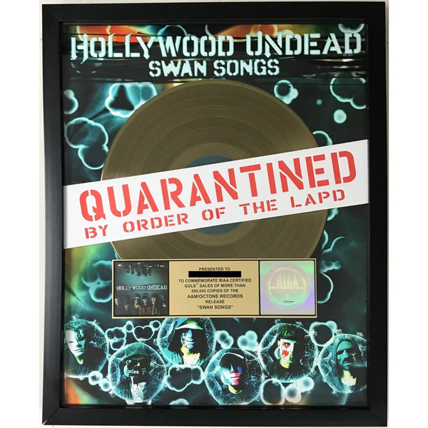 Hollywood Undead Swan Songs RIAA Gold Album Award - Record Award